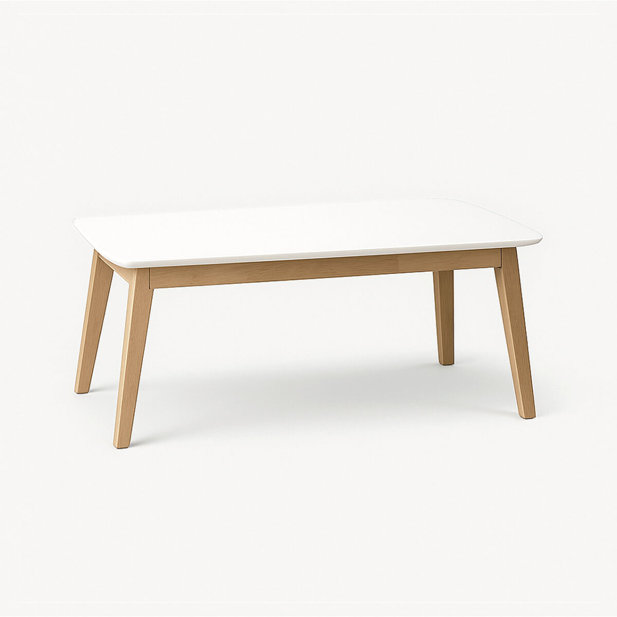 Asker Wooden Long Table with White Top